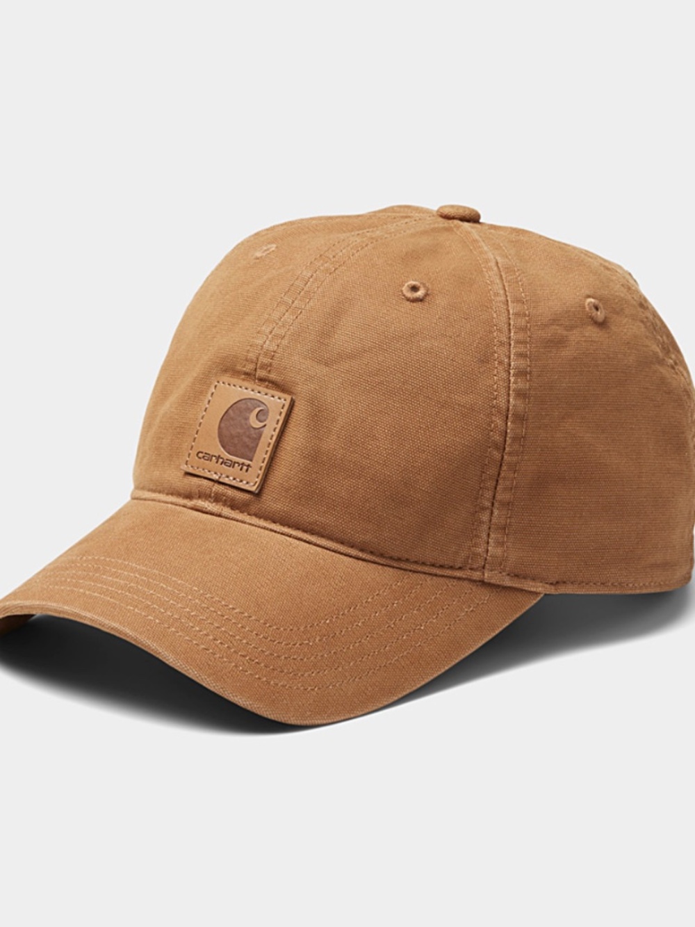 Carhartt camel honey brown logo patch dad cap hat NWT